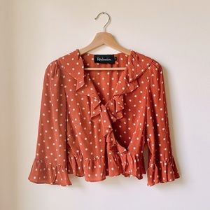 Realisation Par Cher top in polka dot